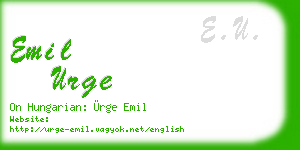 emil urge business card