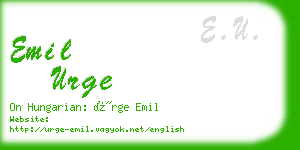 emil urge business card